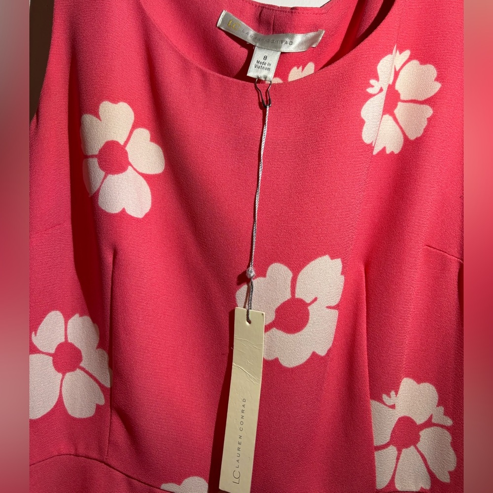 LC Lauren Conrad Pink Floral Sleeveless Dress - Picture 3 of 3